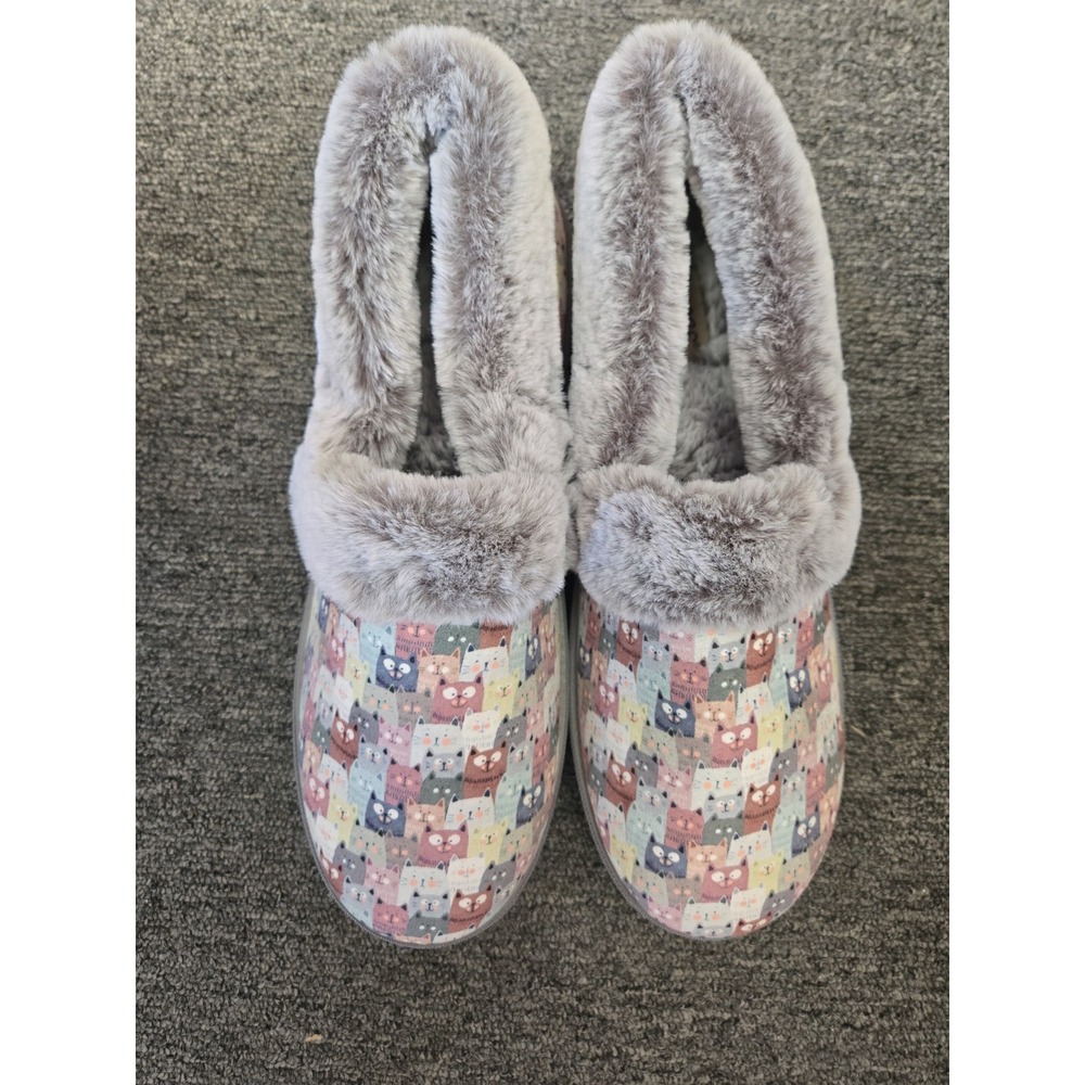 SKECHERS WOMEN'S BOBS TOO COZY Cats-CUDDLED UP  SLIPPERS, Sz. 10